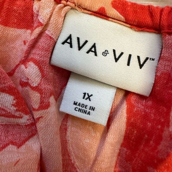 5 for $40 Ava Viv Top Tank Blouse Shirt Size 1X - Picture 7 of 7